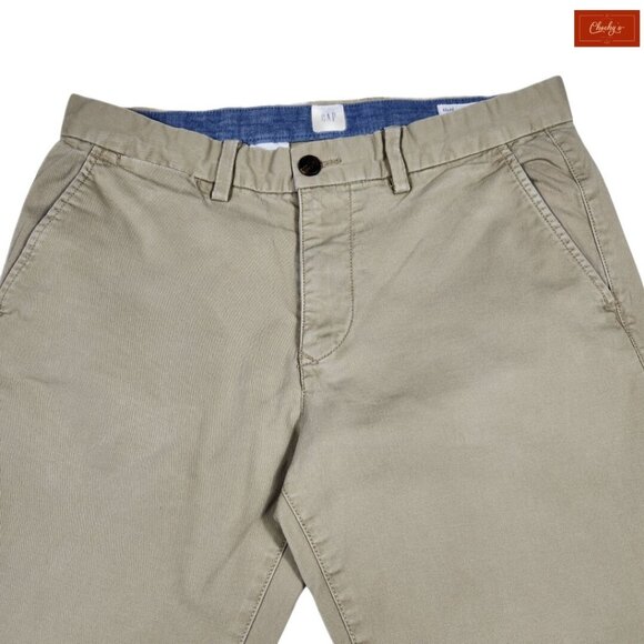 Gap Slim Fit Kaki Long Pants With French Pockets Size 32x32(ID29) - Picture 3 of 7